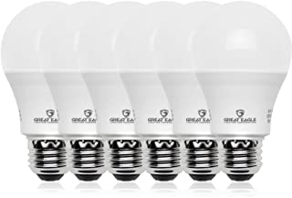 Great Eagle 100W Equivalent LED Light Bulb 1500 Lumens A19 Warm White 2700K Dimmable 14-Watt UL Listed (6-Pack)