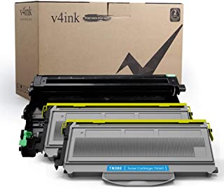 V4INK Compatible Toner Cartridge and Drum Unit Set Replacement for Brother TN360 DR360 (1 Drum + 2 Toner),for use in Brother HL-2140 HL-2170W DCP-7030 DCP-7040 MFC-7340 MFC-7345N MFC-7440N MFC-7840W