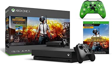 Microsoft Xbox One X 1TB PLAYERUNKNOWN’S BATTLEGROUNDS Bundle + Xbox Wireless Controller - Minecraft Creeper | Include：Xbox One X 1TB Console ,PLAYERUNKNOWN’S BATTLEGROU Full-Game, Wireless Controller