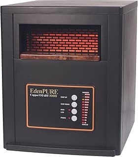 EdenPURE CopperSMART No Bulbs to have to Replace 1500-Watt Electric Portable Heater with Remote Control