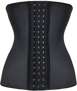 Women's Latex Underbust Corset Waist Training Cincher 9 Steel Boned