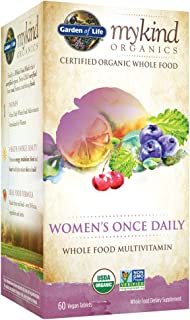 Garden of Life Multivitamin for Women - mykind Organic Women's Once Daily Whole Food Vitamin Supplement, Vegan, 60 Count Tablets