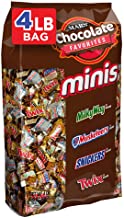 SNICKERS, TWIX, MILKY WAY & 3 MUSKETEERS Minis Size Chocolate Halloween Candy Bars Variety Mix, 4-Pound 240-Piece Bag