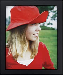RPJC 8x10 Picture Frames Made of Solid Wood High Definition Glass for Table Top Display and Wall Mounting Photo Frame Black