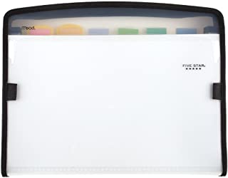 Five Star Expanding File, 7-Pocket Expandable Folder, Zipper Closure, Customizable, White (72508)
