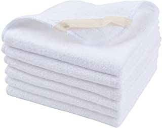 Sinland Microfiber Facial Cloths Fast Drying Washcloth 12inch x 12inch White 6 pack