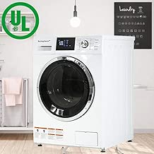 BestAppliance Washer Dryer Combo Combination Washing Machine Turbo Wash 2.7Cubic. ft. Capacity Compact Laundry 24 Inch Electric Dryer and Washer Stainless Steel Drum with Four Transport Bolts,White