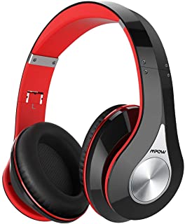 Mpow 059 Bluetooth Headphones Over Ear, Hi-Fi Stereo Wireless Headset, Foldable, Soft Memory-Protein Earmuffs, w/Built-in Mic Wired Mode PC/Cell Phones/TV