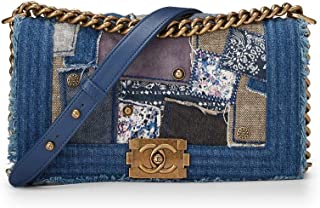 Denim Patchwork Boy Bag Medium (Pre-Owned)