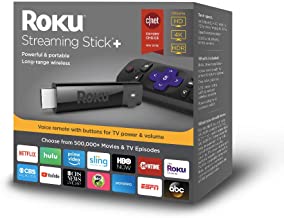 Roku Streaming Stick+ | HD/4K/HDR Streaming Device with Long-range Wireless and Voice Remote with TV Power and Volume