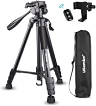 UBeesize 60-inch Camera Tripod, 5kg/11lb Load TR60 Load Portable Lightweight Aluminum Travel Tripod with Carry Bag & Bluetooth Remote, for DSLR SLR Cameras Compatible with iPhone & Android Phone