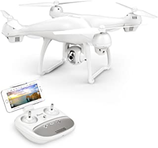 Potensic T35 GPS Drone, RC Quadcopter with 1080P Camera FPV Live Video,Dual GPS Return Home,Follow Me, Altitude Hold, 2500mAh Battery Long Control Range, White