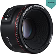 YONGNUO YN50mm F1.8 II Standard Prime Lens Large Aperture Auto Focus 0.35 Closest Focal Length for Canon EOS 70D 5D2 5D3 600D DSLR Camera with Andoer Cleaning Cloth