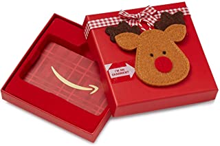 Amazon.com Gift Card in a Reindeer Ornament Box