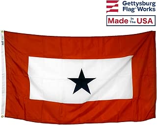 3x5' Service Star Flag (1 Blue Star) All- Weather Nylon Outdoor Flag Made in USA