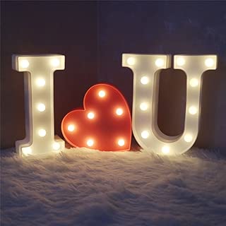 CSKB Light Up I Love You Letters Sign For Wedding LED Heart Marquee Lights Battery Operated Night Light Lamp Christmas Holiday Gift Home Party Decoration