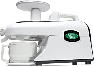 Tribest GSE-5000 Greenstar Elite Cold Press Complete Masticating Juicer, Juice Extractor with Jumbo Twin Gears, White