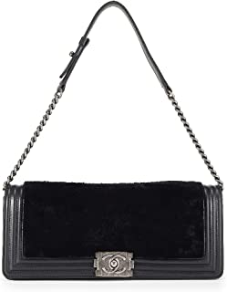 Black Rabbit Fur Boy Clutch (Pre-Owned)