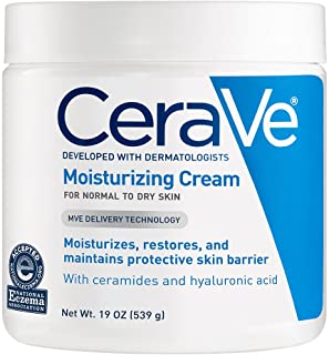 CeraVe Moisturizing Cream | 19 Ounce | Daily Face and Body Moisturizer for Dry Skin