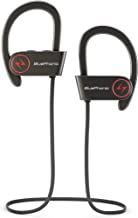 Bluephonic Wireless Sport Bluetooth Headphones, Hd Beats Sound Quality, Sweat Proof Stable Fit in Ear Workout Earbuds, Ergonomic Running Earphones, Noise Cancelling Microphone (Black)