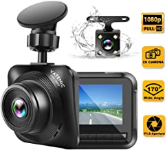 Dash Cam Car Camera Recorder FHD 1080P Front and Rear Cameras,Driving Loop Recording,2.2 Inch LCD Screen 170°Wide Angle, WDR,Night Vision, G-Sensor, Motion Detection, Parking Monitor