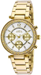 Women's 21387 Angel 18k Gold Ion-Plated Stainless Steel Bracelet Watch