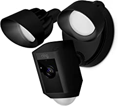Ring Floodlight Camera Motion-Activated HD Security Cam Two-Way Talk and Siren Alarm, Black, Works with Alexa