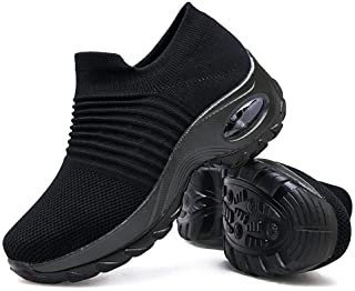 Women's Walking Shoes Sock Sneakers - Mesh Slip On Air Cushion Lady Girls Modern Jazz Dance Easy Shoes Platform Loafers