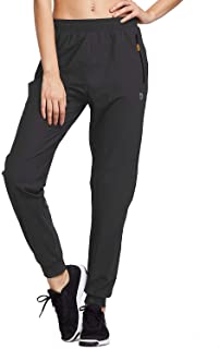 BALEAF Women's Athletic Joggers Pants Dry Fit Running Sweat Pants Zipper Pockets Sports Sweatpants