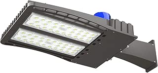 AntLux 150W LED Parking Lot Lights Shoebox Pole Light, 18600lm 5000K, 450W HID/HPS Replacement, Outdoor Commercial Area Street Security Lighting Fixture, IP66 Waterproof, Arm Mount, Photocell Included