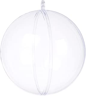 S SEEKINGTAG Clear Fillable Ornaments Ball - Pack of 10 Individual 80mm Ornaments