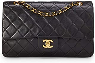 Black Quilted Lambskin Classic Double Flap Medium (Pre-Owned)
