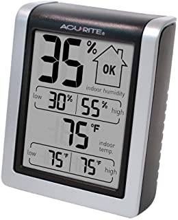 AcuRite 00613 Indoor Thermometer & Hygrometer with Humidity Gauge, 3