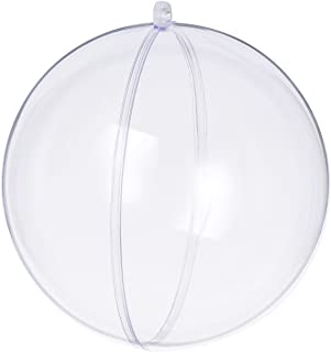 S SEEKINGTAG Clear Plastic Fillable Ornaments Ball - 100mm Pack of 10 Individual Ornaments