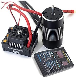 Hobbywing EzRun Max8 v3 150A Waterproof Brushless ESC T/TRX Plug + 4274 2200KV Motor +LED Programing for 1/8 RC Car Truck (T plug)