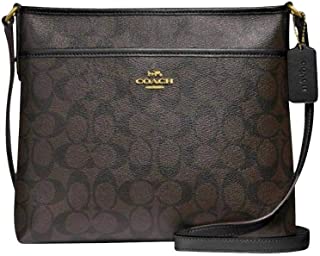 Signature Zip File Crossbody Bag