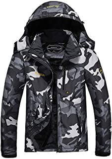MOERDENG Men's Waterproof Ski Jacket Warm Winter Snow Coat Mountain Windbreaker Hooded Raincoat
