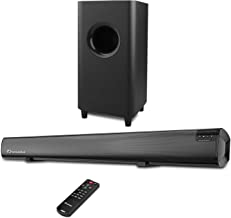 Sound Bar,Wohome 2.1 Channel TV Soundbar with Subwoofers and Wireless Bluetooth Surround Home Theater System 34-inch soundbar 5.5-inch Subwoofer 4 Speakers 120W 95dB Remote Control Model S18