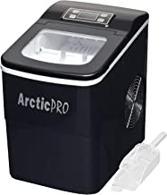 PORTABLE DIGITAL ICE MAKER MACHINE by Arctic-Pro with Ice Scoop, First Ice in 8 Minutes, 26 Pounds Daily, Great for Kitchens, Tailgating, Bars, Parties, Small/Large Cubes, Black, 11.5x8.7x12.5 Inches