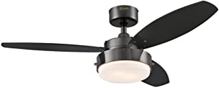 Westinghouse Lighting 7876400 Alloy 42-Inch Gun Metal Indoor Ceiling Fan, Light Kit with Opal Frosted Glass,