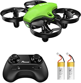 Potensic Upgraded A20 Mini Drone Easy to Fly Even to Kids and Beginners, RC Helicopter Quadcopter with Auto Hovering, Headless Mode, Extra Batteries and Remote Control-Green