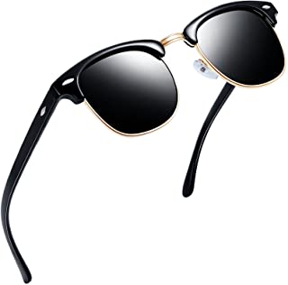 Joopin Semi Rimless Polarized Sunglasses Women Men Retro Brand Sun Glasses