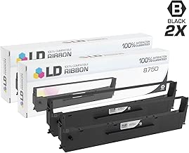 LD Compatible Printer Ribbon Cartridge Replacement for Epson 8750 (Black, 2-Pack)