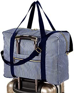 Foldable Travel Bag Water Resistant Travel Duffle Bag with Lining and Shoulder Strap UPGRADE