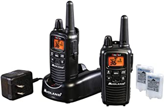Midland - LXT600VP3, 36 Channel FRS Two-Way Radio - Up to 30 Mile Range Walkie Talkie, 121 Privacy Codes, NOAA Weather Scan + Alert (Pair Pack) (Black)