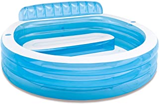 Intex Swim Center Inflatable Family Lounge Pool, 88in X 85in X 30in, for Ages 3+