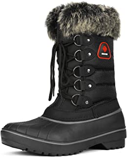 Women's Warm Faux Fur Lined Mid Calf Winter Snow Boots