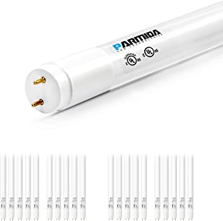 (20 Pack) Parmida 4FT LED T8 Hybrid Type A+B Light Tube, 18W, Single-Ended OR Double-Ended Connection, 5000K, 2300lm, Frosted Cover, T8/T10/T12, Works with/Without Ballast, Shatterproof, UL & DLC