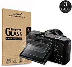 AKWOX (3-Pack) Screen Protector for Sony DSLR Alpha Nex-7 NEX-6 NEX-5 A6000 A6300 A5000 Camera, Anti-scrach Tempered Glass 9H Cover