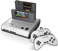 Retro-Bit Retro Duo 2 in 1 Console System – for Original NES and SNES Games – Silver/Black